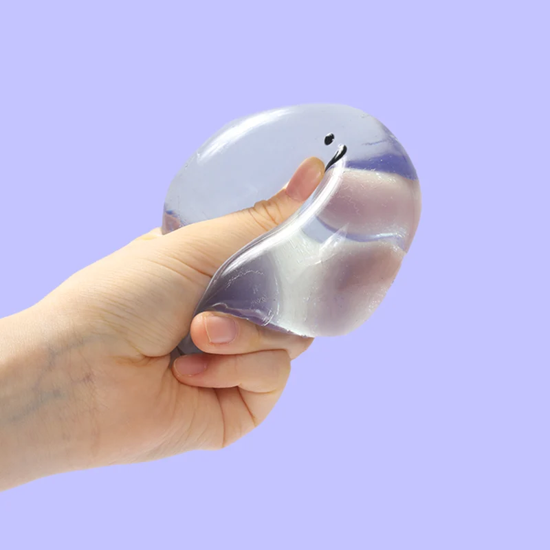 100g Crystal Blue Smile Face Magic Ball Taba Squishy - Image 2