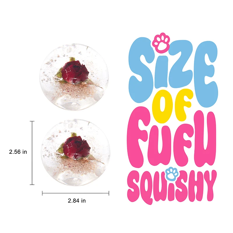 100g Crystal Magic Rose Ball Taba Squishy - Image 5