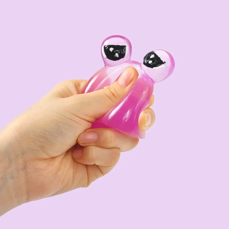 100g Crystal Purple Sad Frog Pou Taba Squishy - Image 2
