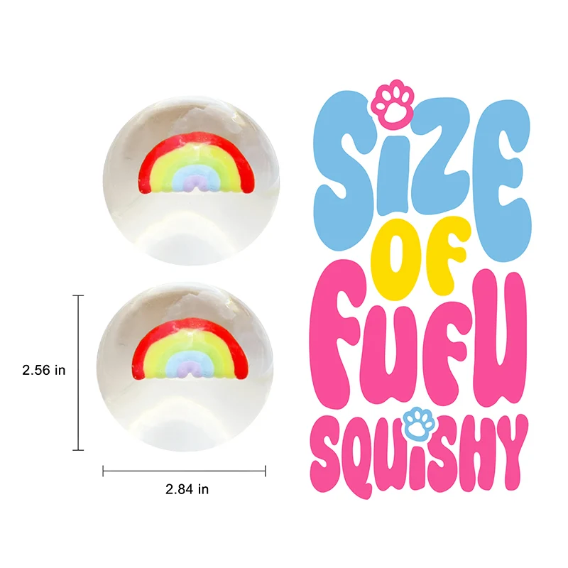 100g Crystal Rainbow inside Ball Taba Squishy - Image 5