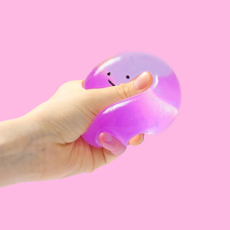 100g Crystal Sparkling Purple Galaxy Ball Taba Squishy - Image 2
