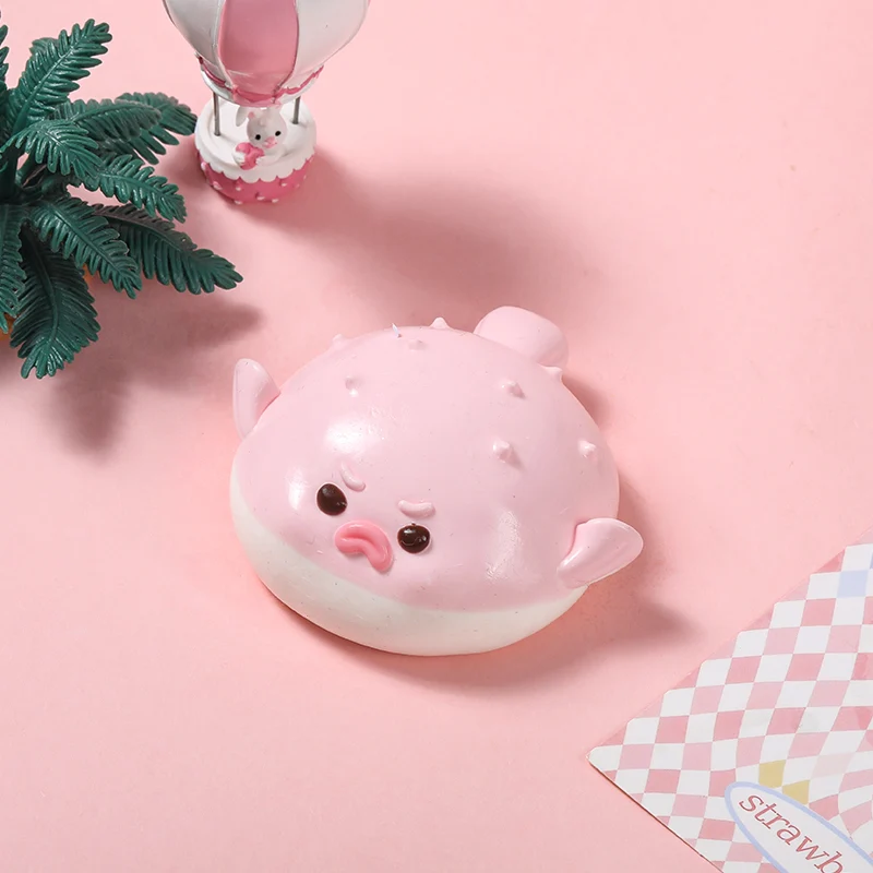 120g Pink Pufferfish Taba Squishy