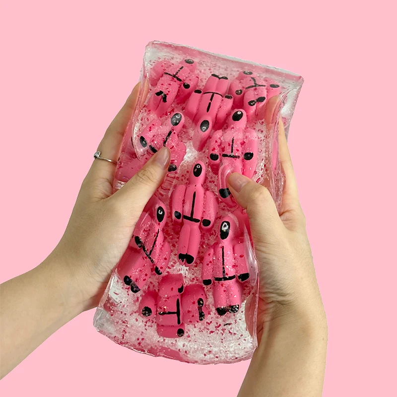 1300g Crystal Cube with Mini Squid Noob Taba Squishy - Image 2
