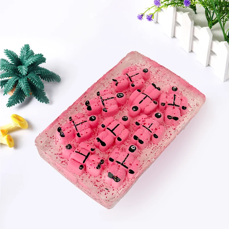 1300g Crystal Cube with Mini Squid Noob Taba Squishy - Image 4
