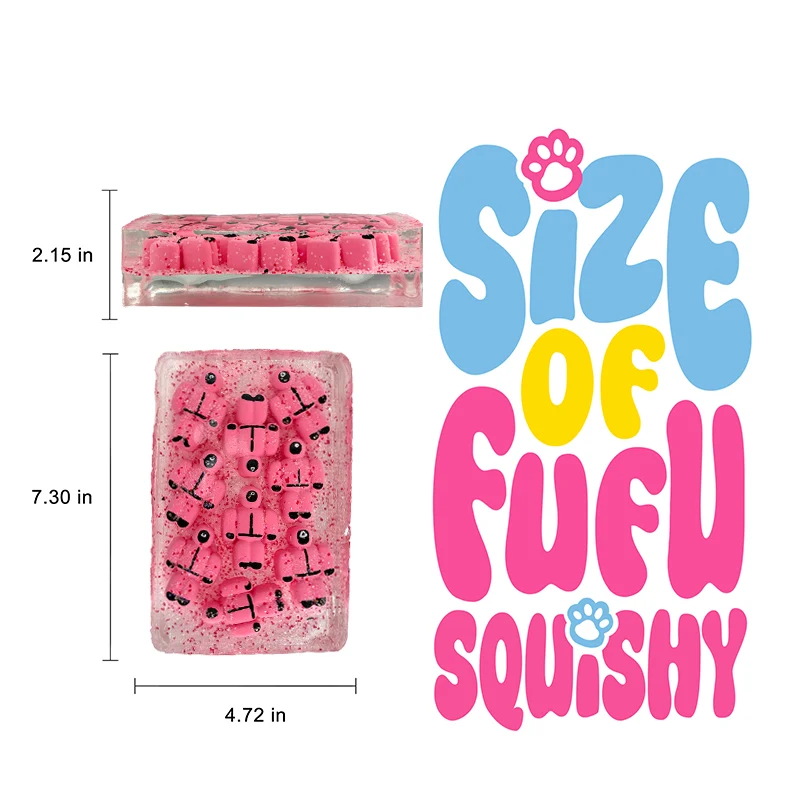1300g Crystal Cube with Mini Squid Noob Taba Squishy - Image 5