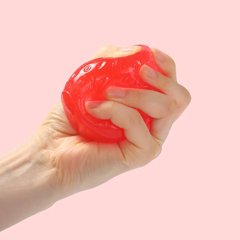 130g Crystal Sparkling Red Strawberry Taba Squishy - Image 2