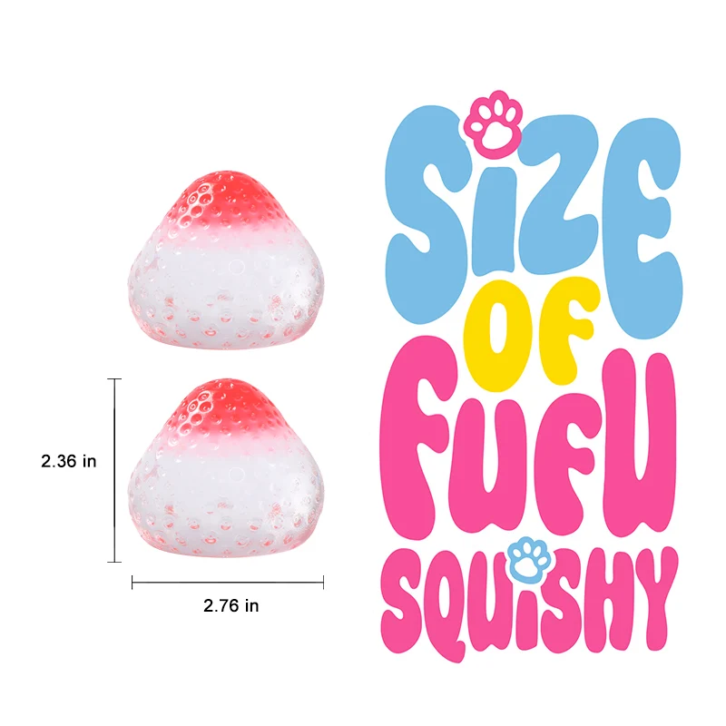 130g Red-Topped Transparent Strawberry Taba Squishy - Image 5