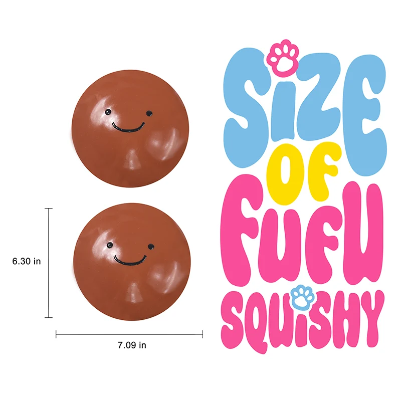 1600g Chocolate Smile Ball Taba Squishy - Image 5