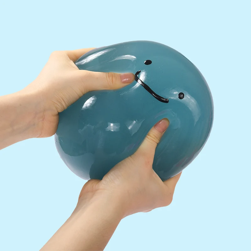 1600g Crystal Teal Smile Ball Taba Squishy - Image 2