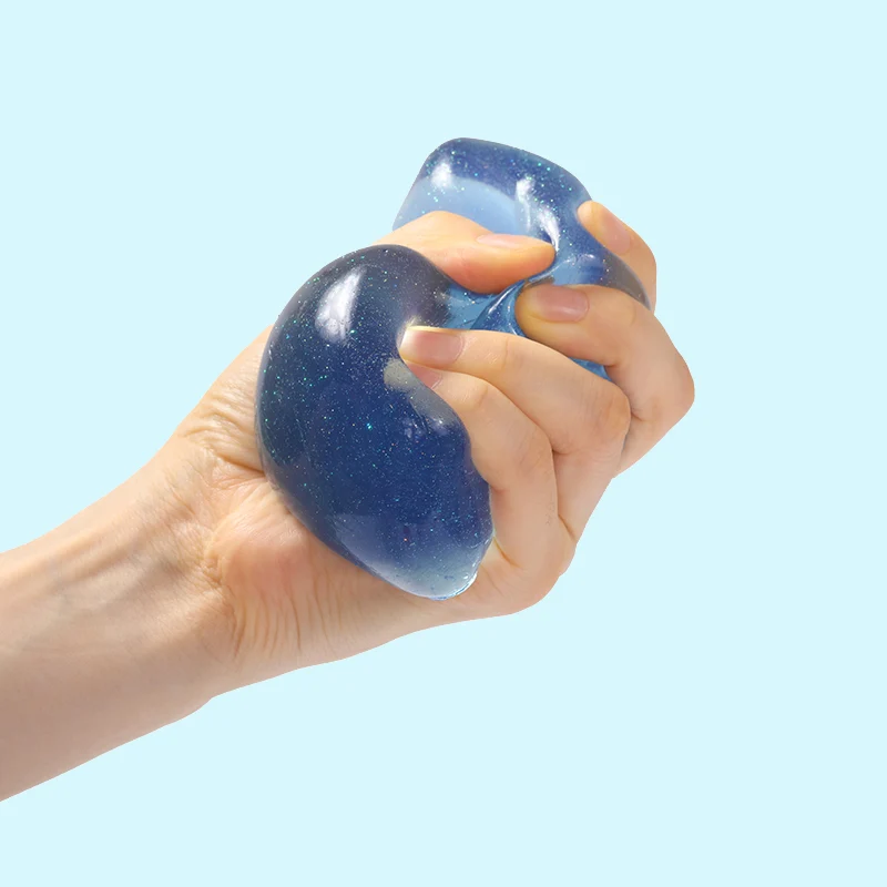 170g Crystal Sparkling Deep Blue Ice Cube Taba Squishy - Image 2