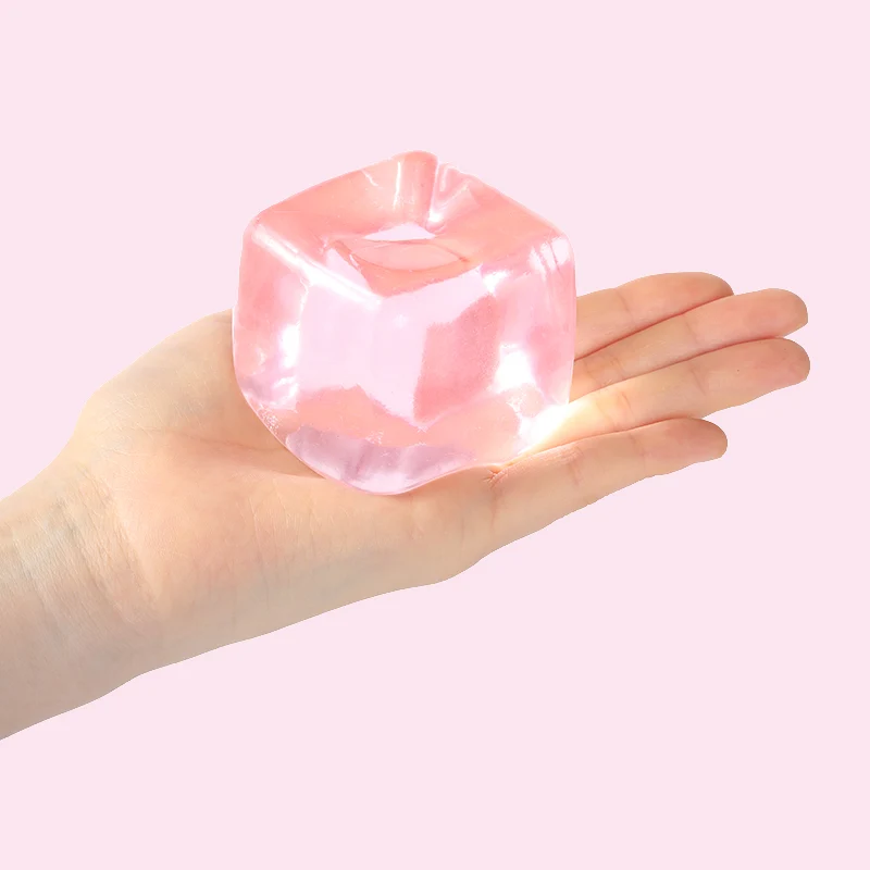 170g Crystal Pink Ice Cube Taba Squishy - Image 3