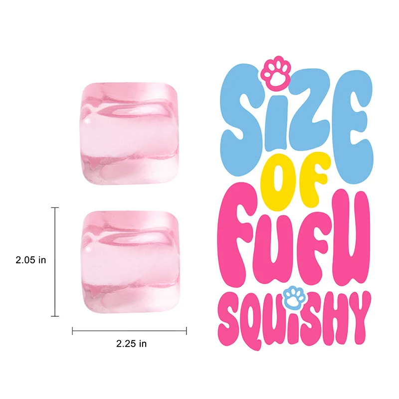 170g Crystal Pink Ice Cube Taba Squishy - Image 5
