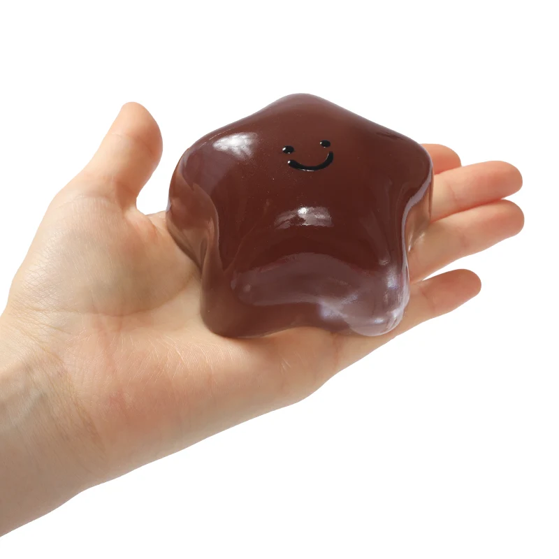 180g Crystal Chocolate Transparent Smiley Star Taba Squishy - Image 3
