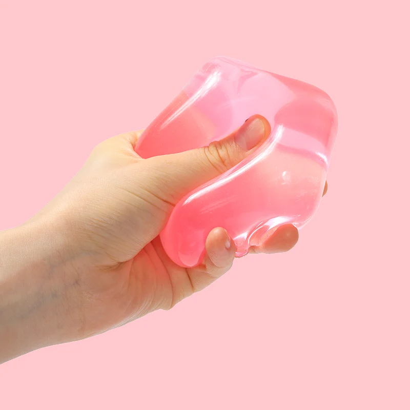 180g Pink Transparent Gudetama Star Taba Squishy - Image 2