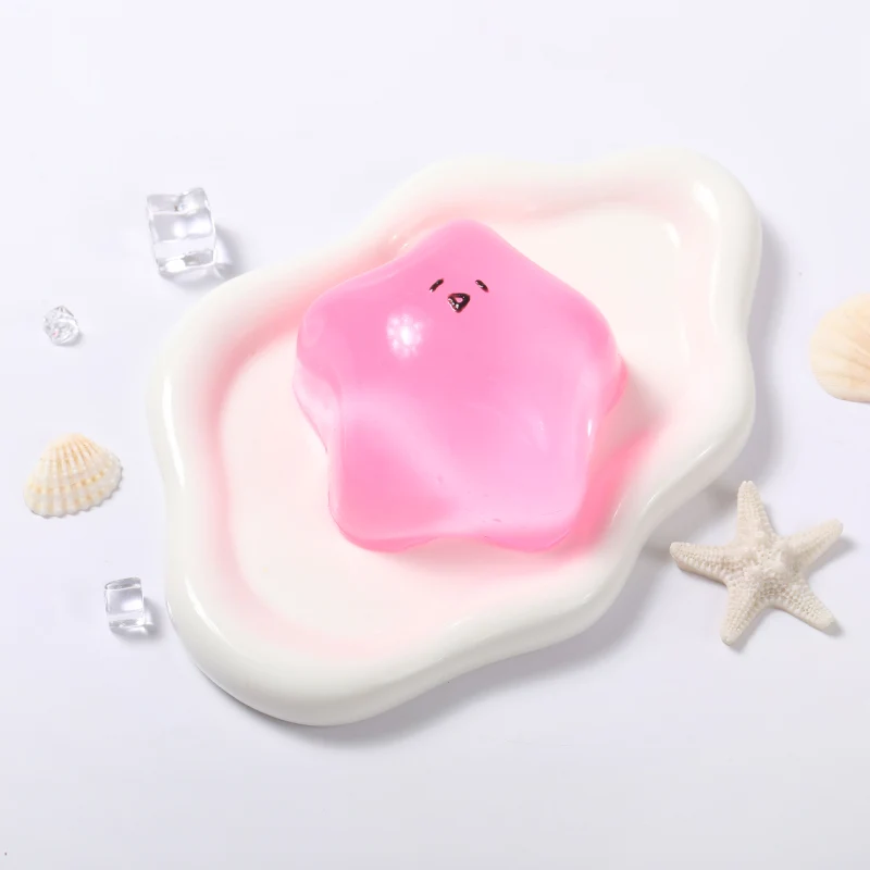 180g Pink Transparent Gudetama Star Taba Squishy - Image 4