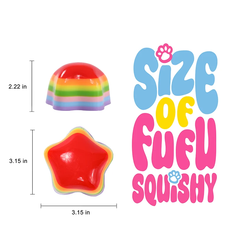 185g Rainbow Star Taba Squishy - Image 5