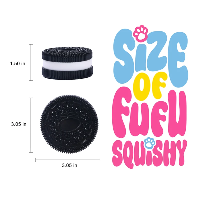 200g Black Cookie Taba Squishy - Image 5