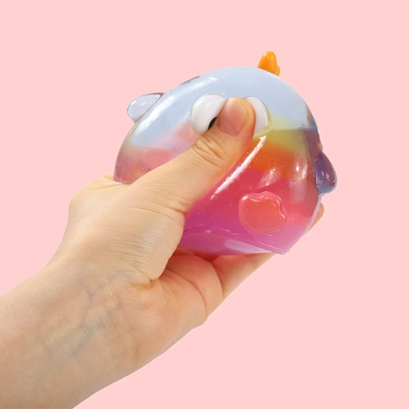 200g Crystal Rainbow Fat Chicken Taba Squishy - Image 2