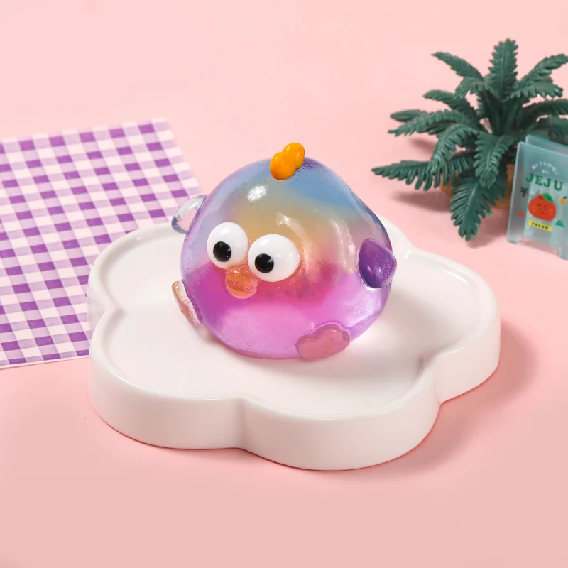 200g Crystal Rainbow Fat Chicken Taba Squishy - Image 4