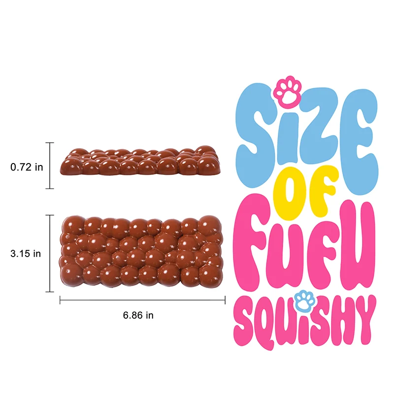 200g Round Bubble Chocolate Taba Squishy - Image 5
