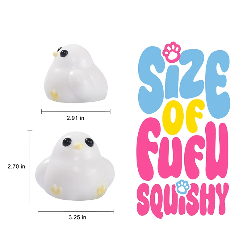 200g White Cute Chicken Taba Squishy - Image 5
