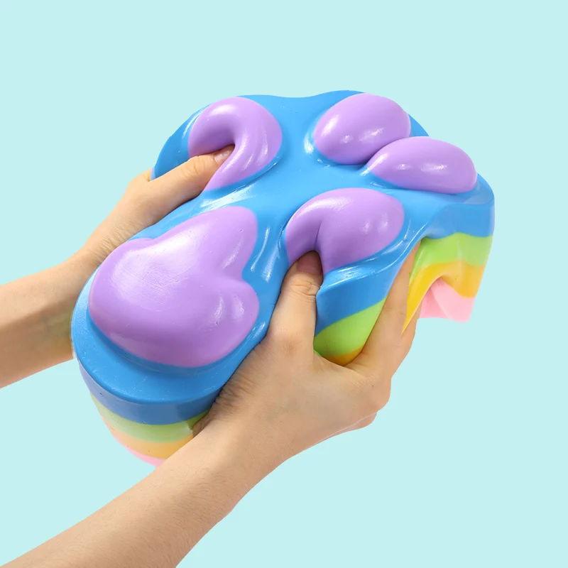 2100g Blue Base Multicolor Paw Taba Squishy - Image 2
