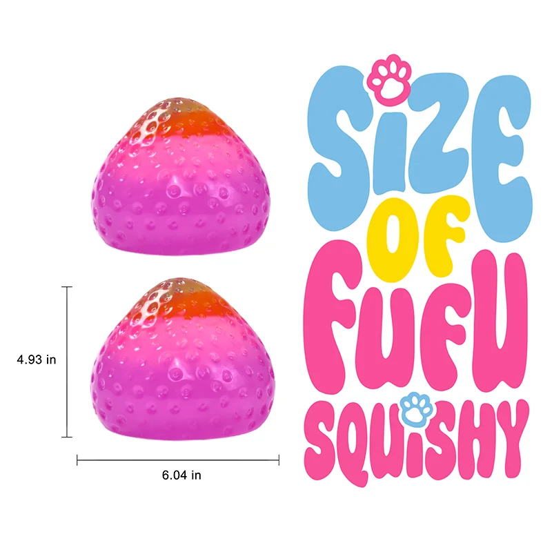2100g Crystal Purple Rainbow Strawberry Taba Squishy - Image 5