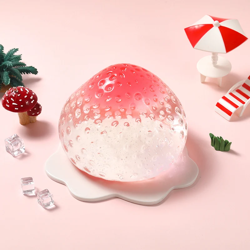 2100g Red Top Crystal Strawberry Taba Squishy - Image 4