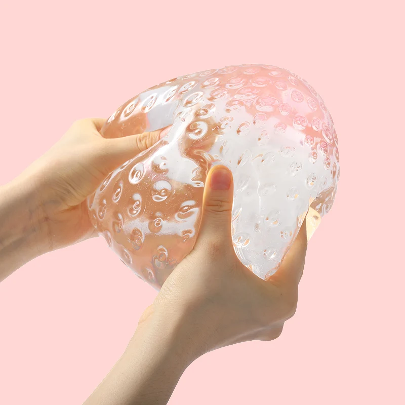 2100g Crystal Strawberry with Pink Top Taba Squishy - Image 2