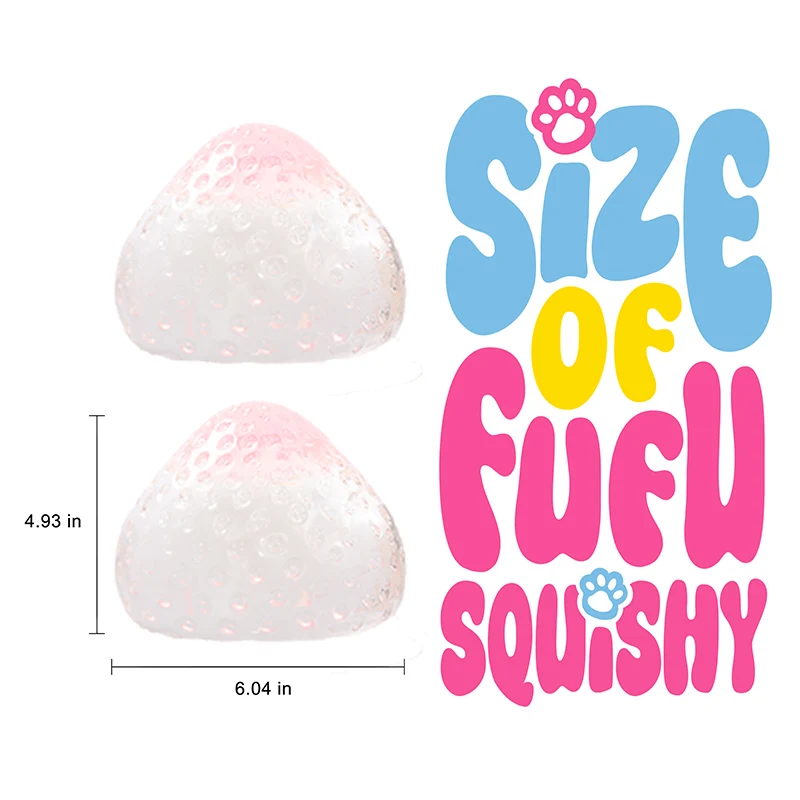 2100g Crystal Strawberry with Pink Top Taba Squishy - Image 5