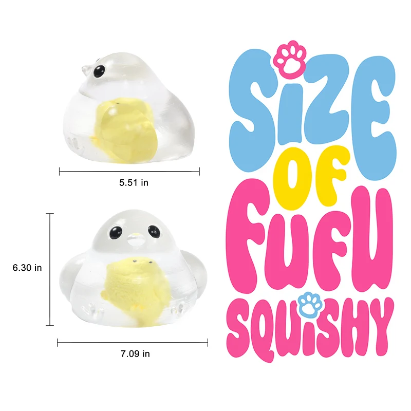2100g Giant Crystal Chicken with Small Chicken Taba Squishy - Image 5