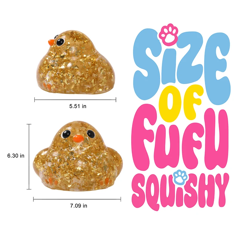 2100g Giant Crystal Golden Chicken Taba Squishy - Image 5