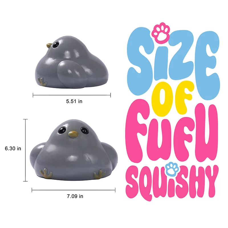 2100g Giant Gray Chicken Taba Squishy - Image 5