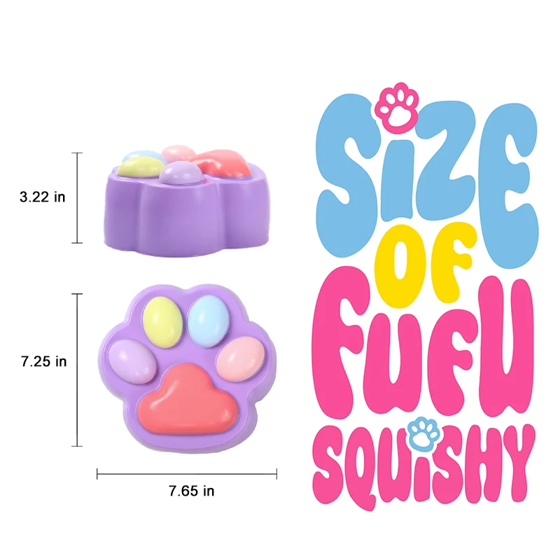 2100g Giant Purple Snowy Paw Taba Squishy - Image 5