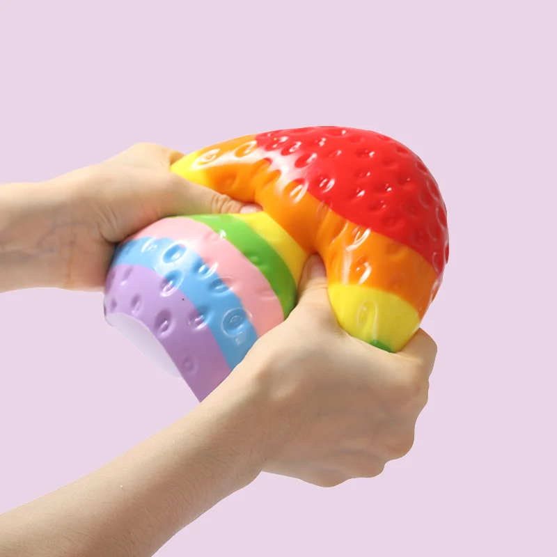 2100g Giant Rainbow Strawberry Taba Squishy - Image 2
