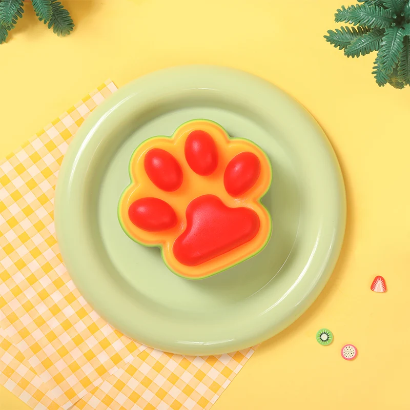 230g Orange Rainbow Cat Paw Taba Squishy - Image 4