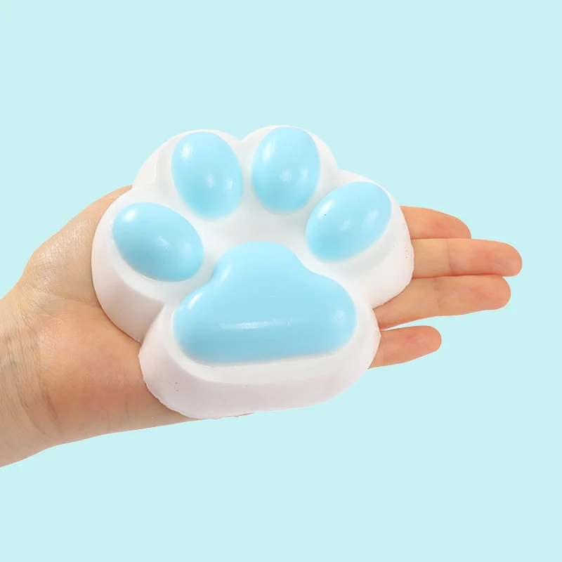 230g White Blue Cat Paw Taba Squishy - Image 3