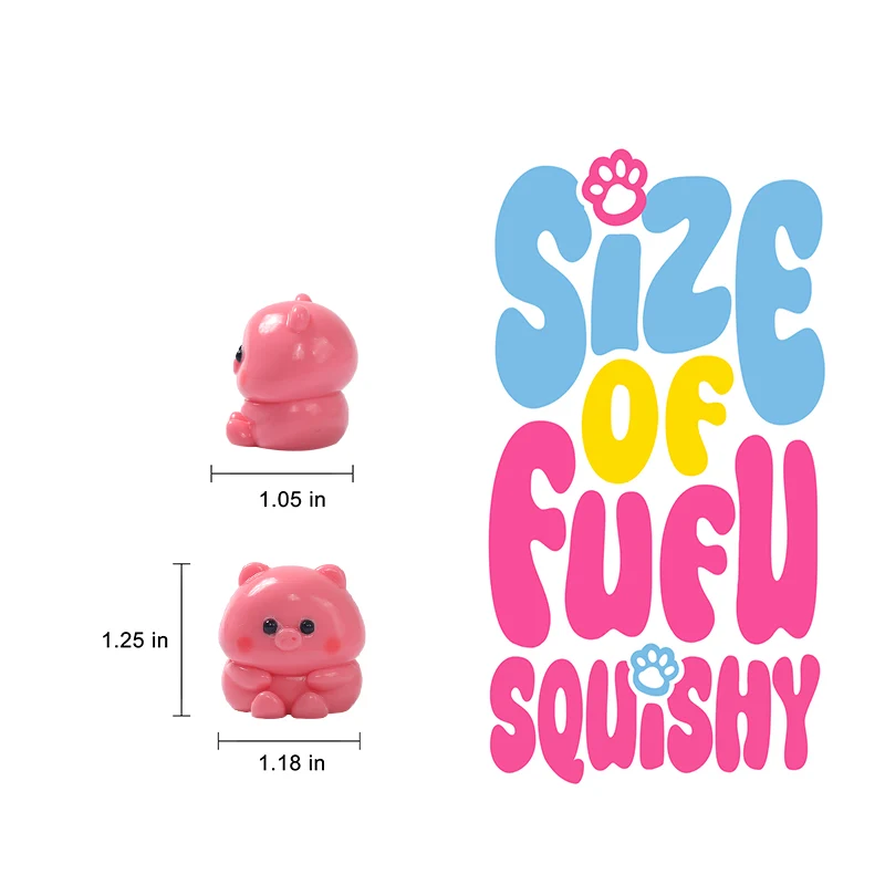 24pc Mini Colorful Pig Taba Squishy - Image 5
