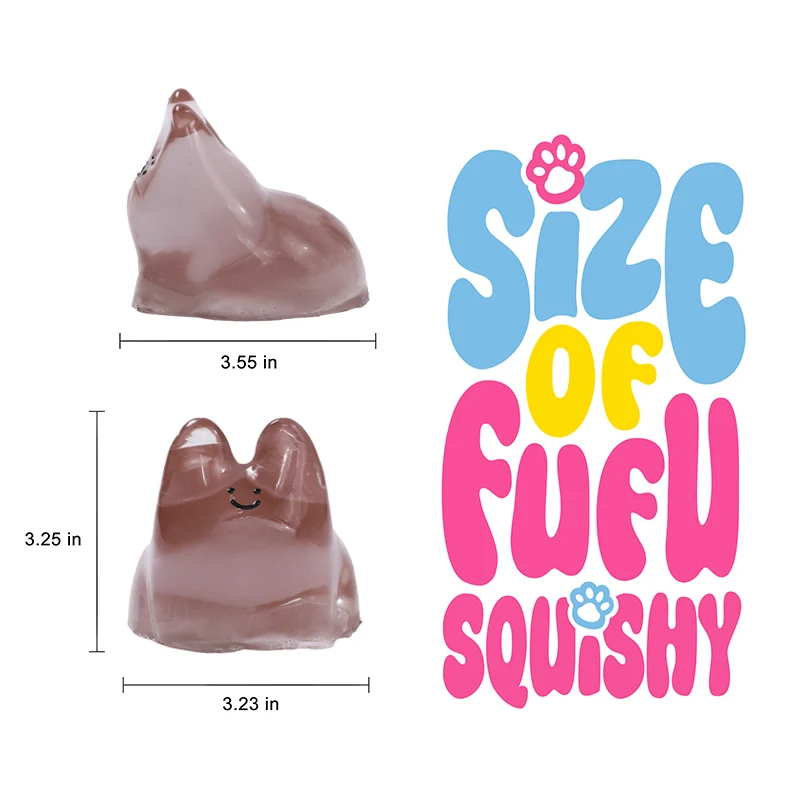 250g Crystal Chocolate Smile Face Bunny Taba Squishy - Image 5