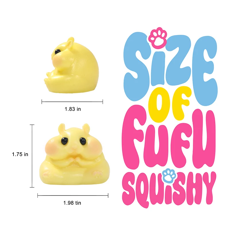 65g Yellow Hamster Taba Squishy - Image 5