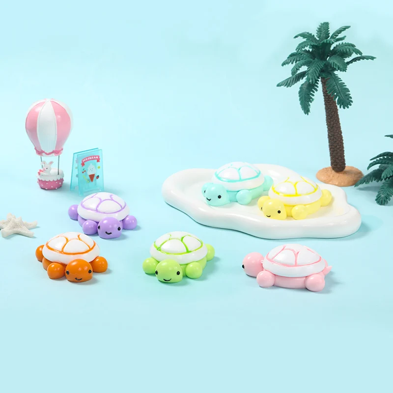 6pc Colorful Rainbow Turtle Taba Squishy - Image 4