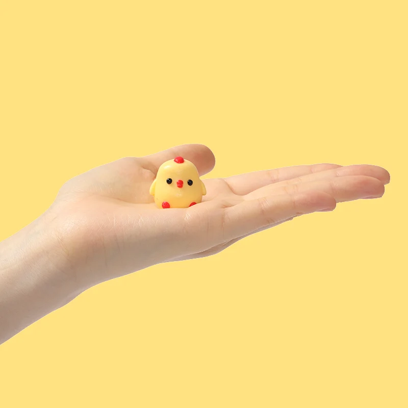 7pc Mini Rainbow Chicken Taba Squishy - Image 3