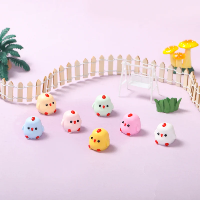 7pc Mini Rainbow Chicken Taba Squishy - Image 4