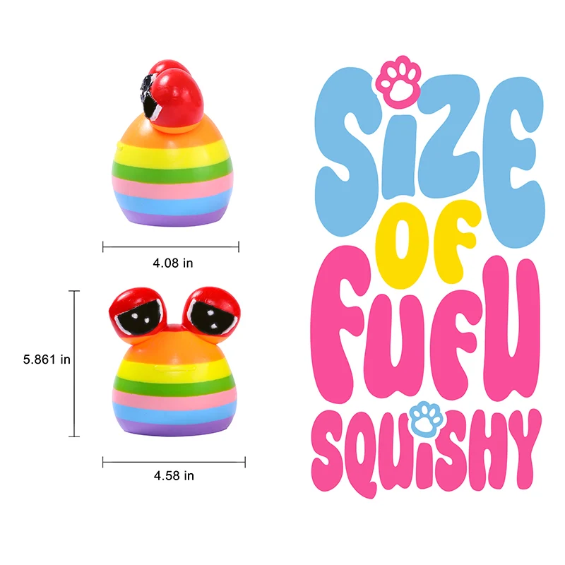 800g Giant Rainbow Pou Taba Squishy - Image 5