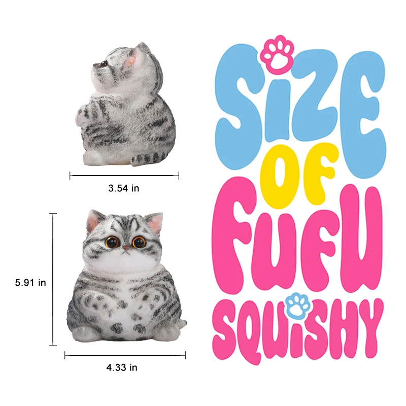 800g Giant Gray Stripes Cat Taba Squishy - Image 5