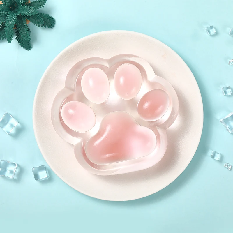 800g Super Transparent Pink Cat Paw Taba Squishy - Image 4