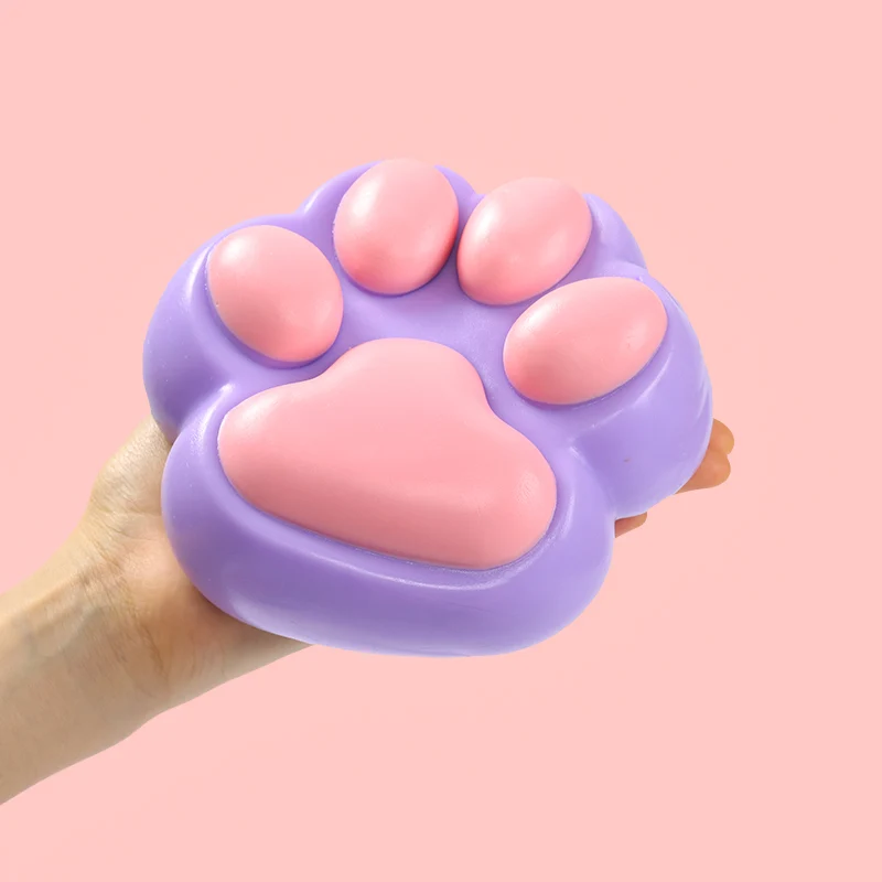 800g Super Large Purple Based Pink Cat Paw Taba Squishy - Image 3