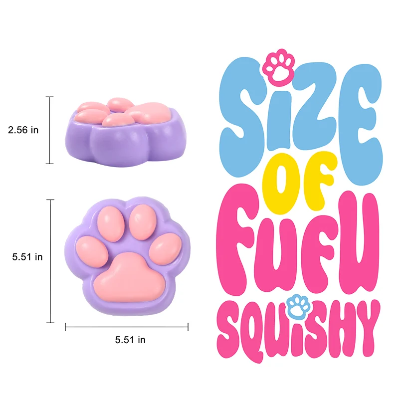 800g Super Large Purple Based Pink Cat Paw Taba Squishy - Image 5