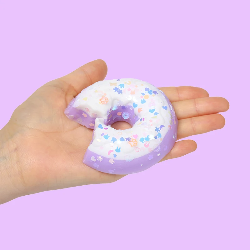 Adorable Purple Donut Squishy - Image 3
