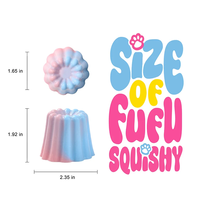 Blue and Pink Kneading Pudding Taba Squishy - Image 5